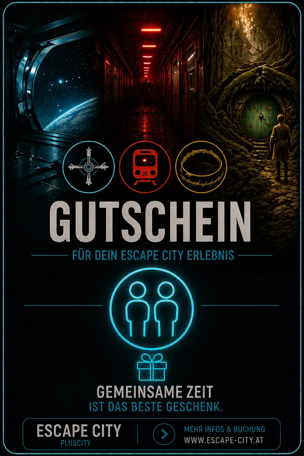Gutschein für 2 Personen – Escape City PlusCity