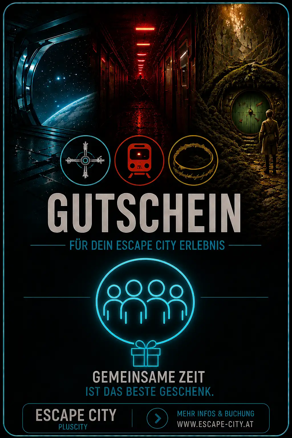 Gutschein für 4 Personen – Escape City PlusCity