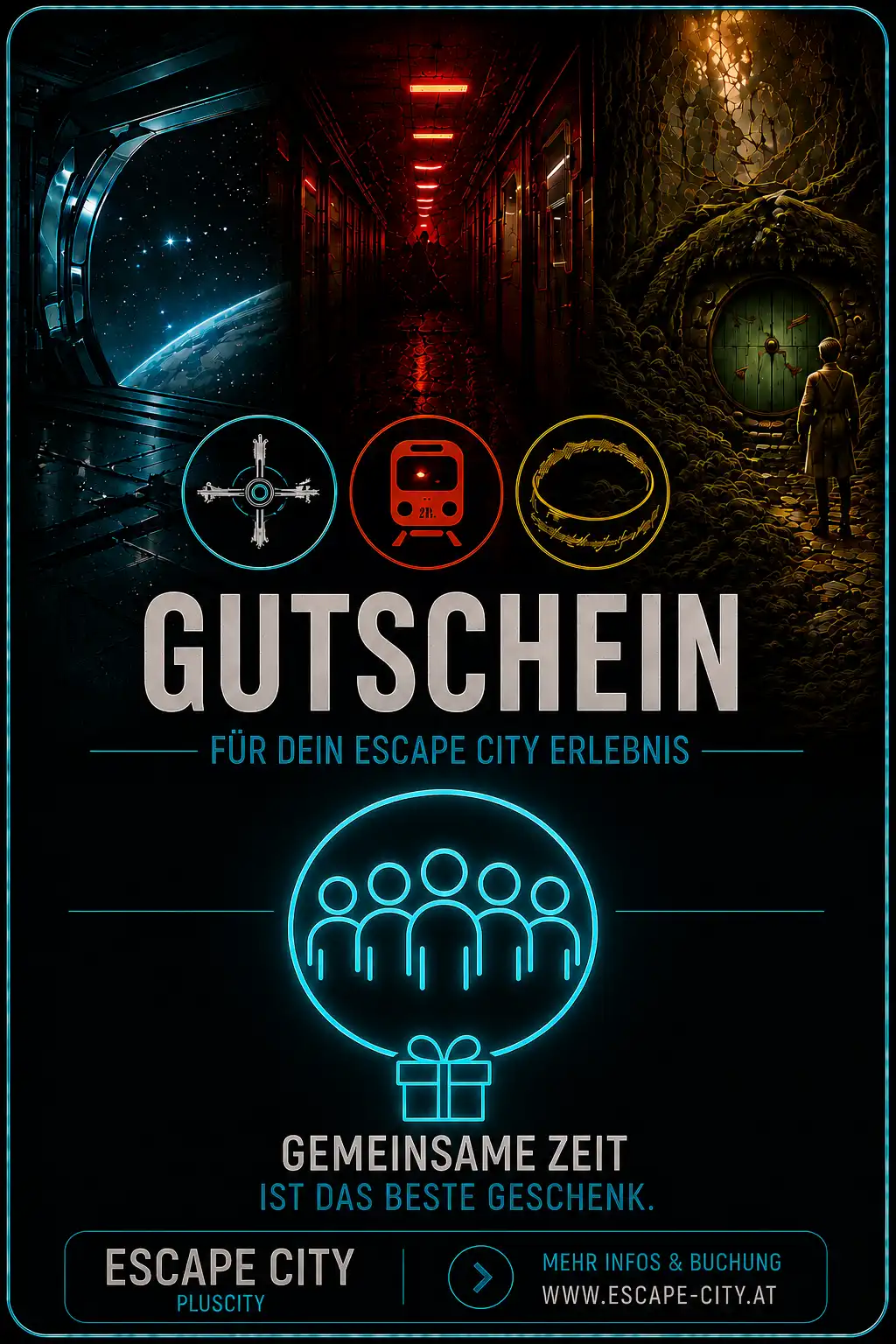 Gutschein für 5 Personen – Escape City PlusCity